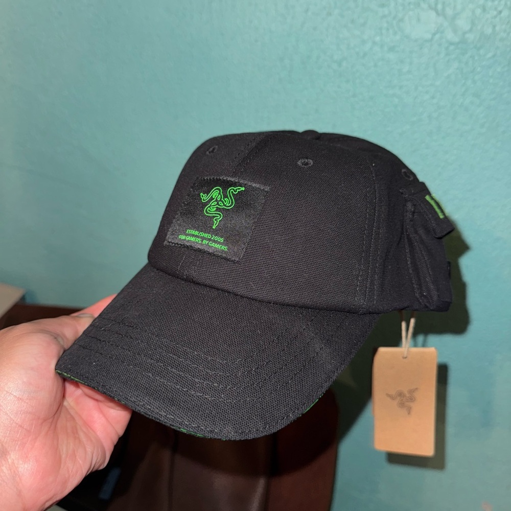 Razer Black and Green Logo Hat